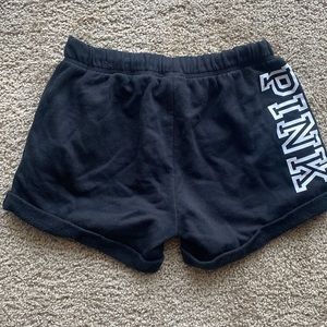 PINK logo sweat shorts